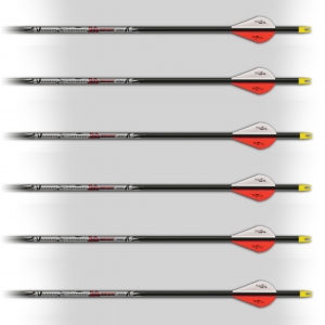 Стрелы для лука карбоновые Mutiny 350 Predator vanes (6 шт.)