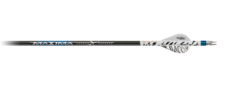 Стрелы для лука карбоновые Maxima Blue Streak™ Select Signature 350 White (6 шт.)